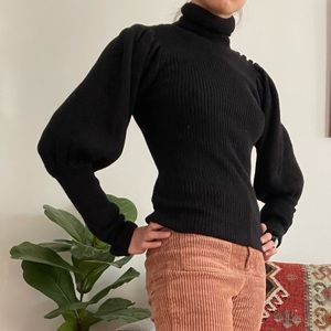Ulla Johnson Brynn Puff Sleeve Turtleneck Sweater